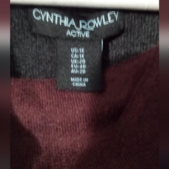 Cynthia Rowley Charcoal and Burgundy Mini Dress - Picture 2 of 3